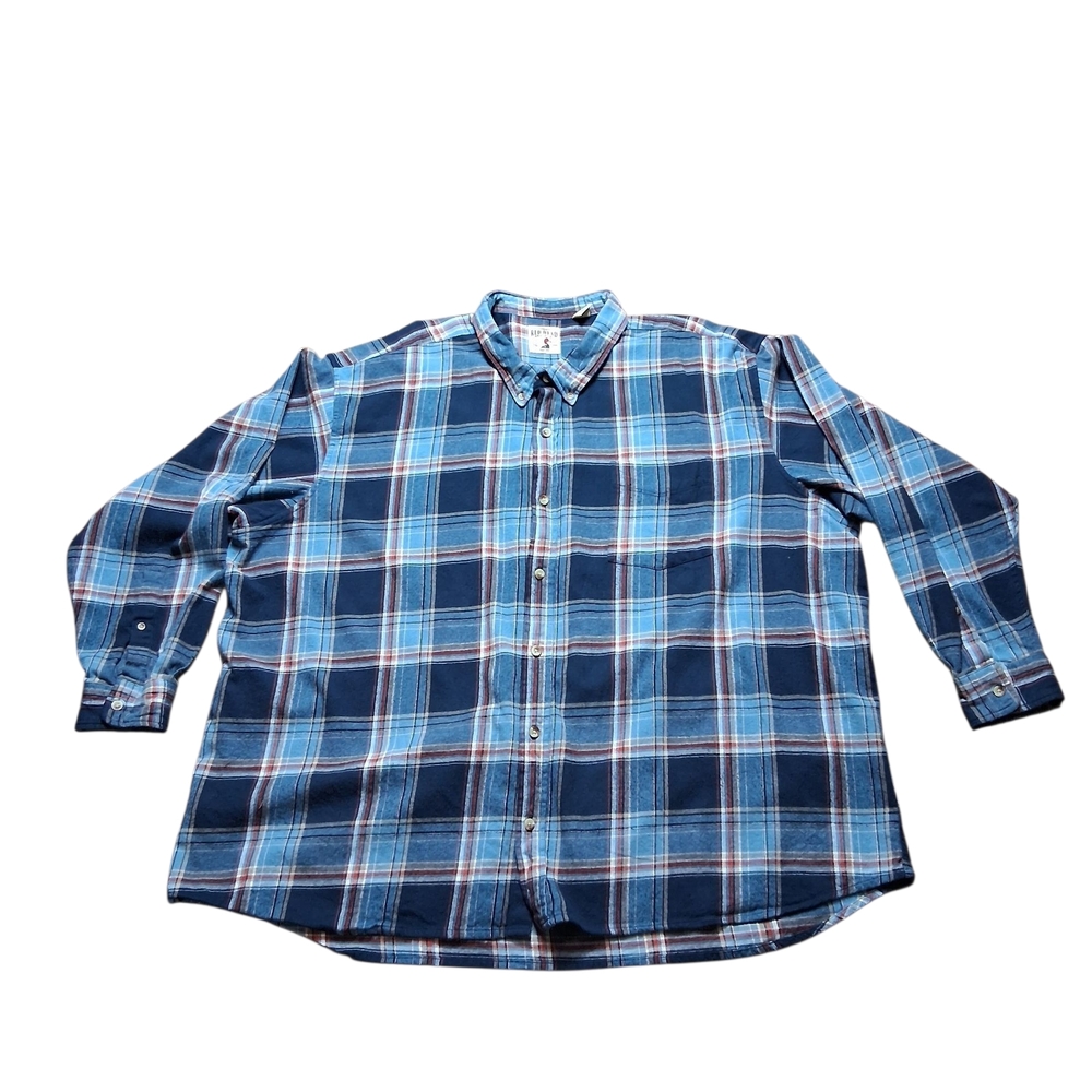 Red Head Brand Co. Men’s Flannel Shirt – Blue Plaid – Size 5XL